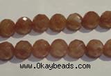 CBQ09 15.5 inches 8mm faceted round strawberry quartz beads