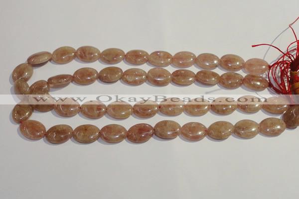 CBQ22 15.5 inches 13*18mm oval strawberry quartz beads wholesale