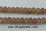 CBQ220 15.5 inches 5*8mm rondelle strawberry quartz beads