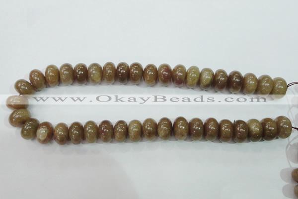 CBQ221 15.5 inches 10*16mm rondelle strawberry quartz beads