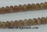 CBQ223 15.5 inches 5*8mm faceted rondelle strawberry quartz beads