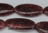 CBQ285 15.5 inches 20*40mm oval strawberry quartz beads