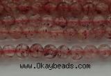 CBQ300 15.5 inches 4mm round natural strawberry quartz beads