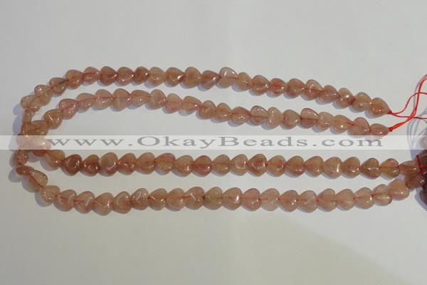 CBQ34 15.5 inches 10*10mm heart strawberry quartz beads wholesale