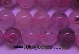 CBQ402 15 inches 8mm round natural strawberry quartz beads