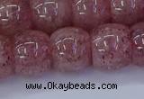 CBQ443 15.5 inches 13*18mm rondelle strawberry quartz beads