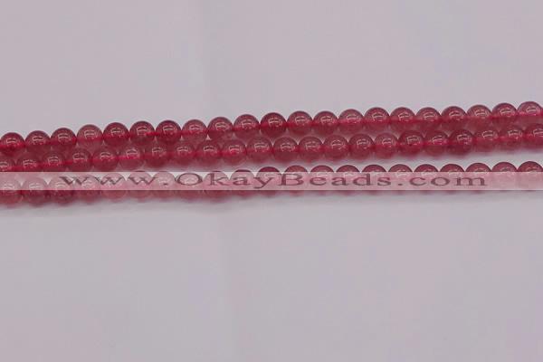 CBQ486 15.5 inches 6mm round strawberry quartz beads wholesale