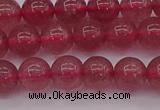 CBQ487 15.5 inches 8mm round strawberry quartz beads wholesale