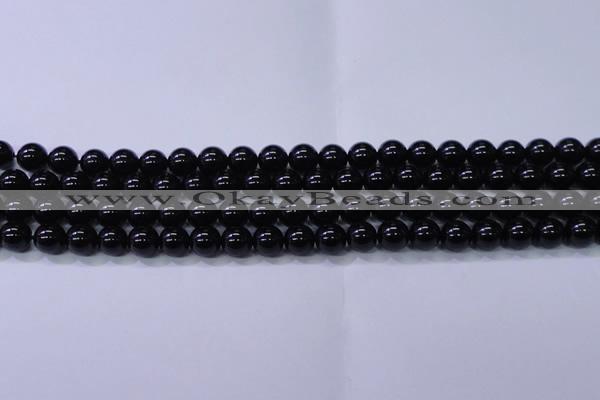 CBQ501 15.5 inches 6mm round natural black quartz beads