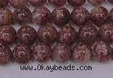 CBQ602 15.5 inches 8mm round natural strawberry quartz beads