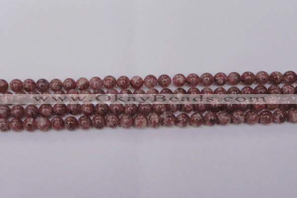 CBQ602 15.5 inches 8mm round natural strawberry quartz beads