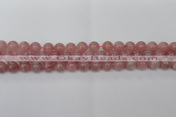 CBQ615 15.5 inches 14mm round natural strawberry quartz beads