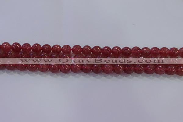 CBQ622 15.5 inches 8mm round strawberry quartz beads wholesale