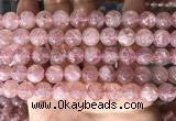 CBQ708 15.5 inches 10mm round strawberry quartz beads wholesale