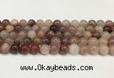 CBQ731 15.5 inches 10mm round strawberry quartz beads wholesale