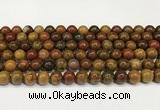 CBQ737 15.5 inches 8mm round red moss agate beads wholesale