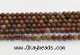 CBQ741 15.5 inches 8mm round red moss agate gemstone beads wholesale