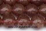 CBQ773 15 inches 10mm round strawberry quartz beads