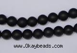 CBS02 15.5 inches 6mm round black stone beads wholesale