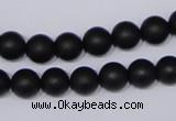 CBS03 15.5 inches 8mm round black stone beads wholesale