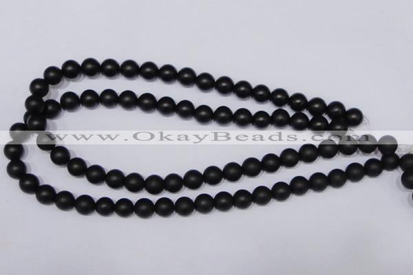 CBS03 15.5 inches 8mm round black stone beads wholesale