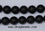 CBS04 15.5 inches 10mm round black stone beads wholesale