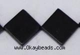 CBS17 15.5 inches 20*20mm diamond black stone beads wholesale