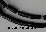 CBS208 15.5 inches 5*12mm tube blackstone beads wholesale