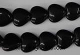 CBS231 15.5 inches 12*12mm heart blackstone beads wholesale