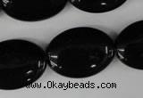 CBS252 15.5 inches 18*25mm oval blackstone beads wholesale