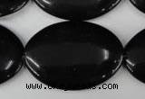 CBS254 15.5 inches 25*35mm oval blackstone beads wholesale