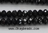 CBS513 15.5 inches 4*5mm faceted rondelle AA grade black spinel beads