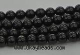 CBS539 15.5 inches 4mm round black spinel beads wholesale