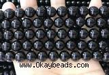 CBS543 15.5 inches 10mm round black spinel gemstone beads