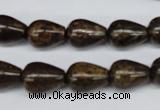 CBZ412 15.5 inches 10*14mm teardrop bronzite gemstone beads