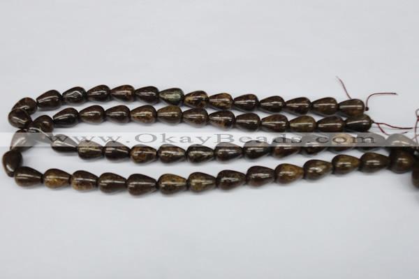 CBZ412 15.5 inches 10*14mm teardrop bronzite gemstone beads