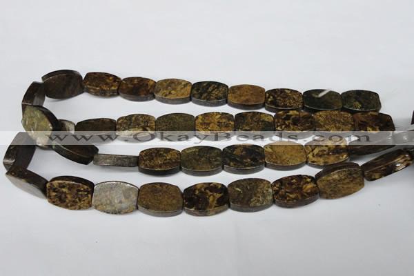 CBZ429 15.5 inches 15*20mm flat drum bronzite gemstone beads