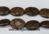 CBZ437 15.5 inches 12*16mm faceted oval bronzite gemstone beads