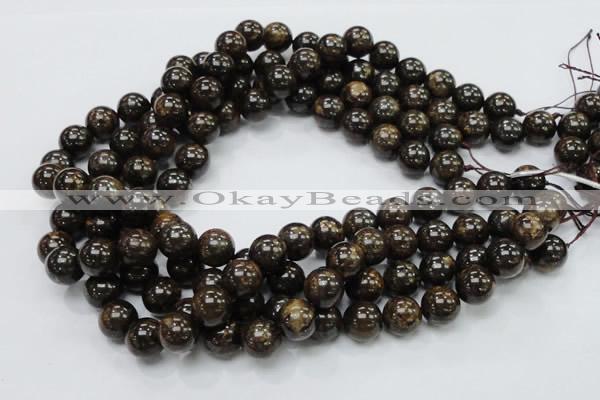 CBZ52 15.5 inches 12mm round bronzite gemstone beads wholesale