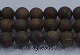 CBZ600 15.5 inches 4mm round matte bronzite beads wholesale