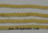 CCA01 15.5 inches 3mm round yellow calcite gemstone beads wholesale