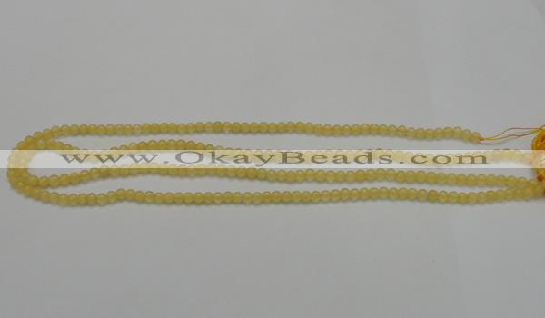 CCA02 15.5 inches 4mm round yellow calcite gemstone beads wholesale