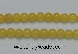 CCA03 15.5 inches 6mm round yellow calcite gemstone beads wholesale