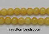 CCA04 15.5 inches 8mm round yellow calcite gemstone beads wholesale