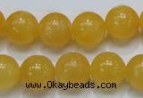 CCA07 15.5 inches 14mm round yellow calcite gemstone beads wholesale