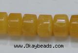 CCA09 15.5 inches 10*16mm wheel-shaped yellow calcite gemstone beads