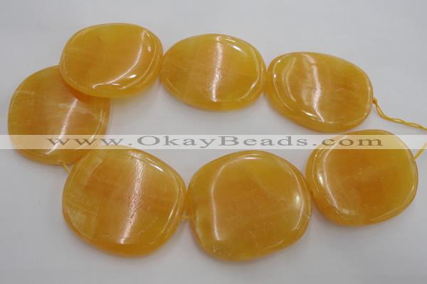 CCA30 15.5 inches 35*38mm – 40*42mm freeform calcite gemstone beads