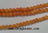 CCA300 15.5 inches 4mm round orange calcite gemstone beads wholesale