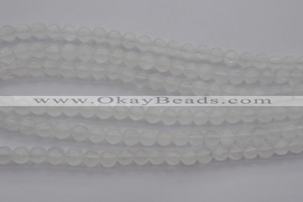 CCA353 15.5 inches 8mm round white calcite beads wholesale