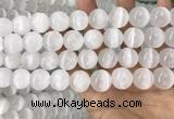 CCA383 15.5 inches 16mm round white calcite gemstone beads